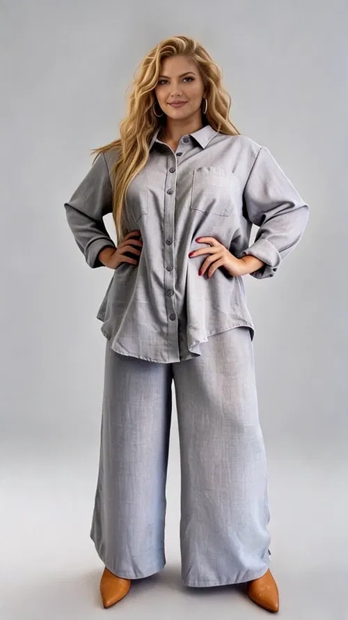 Plus Size Gray Shirt PKG141